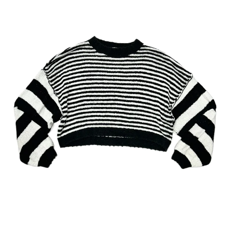 Peter Pan collar women's sweaterSweater By Free People In Striped Pattern, Size: L