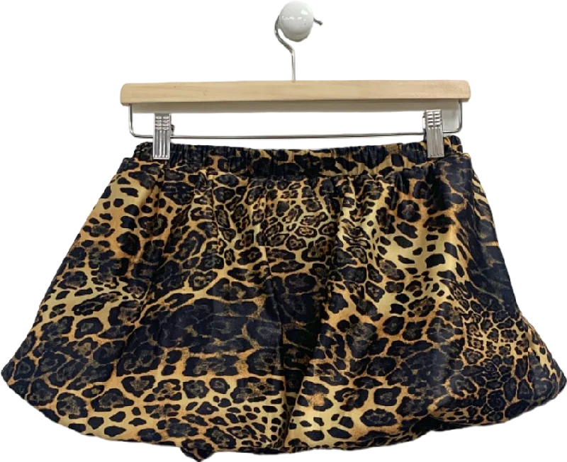 Luxury women's sweaterBoohoo Leopard Print Skirt UK 8