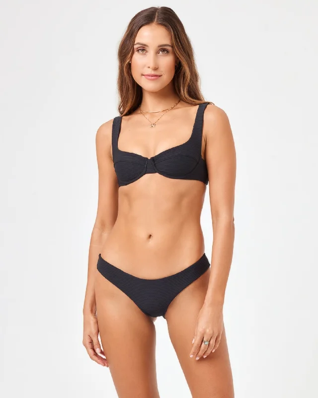 solid-color swimsuitEco Chic Repreve® Nikita Bikini Top - Black