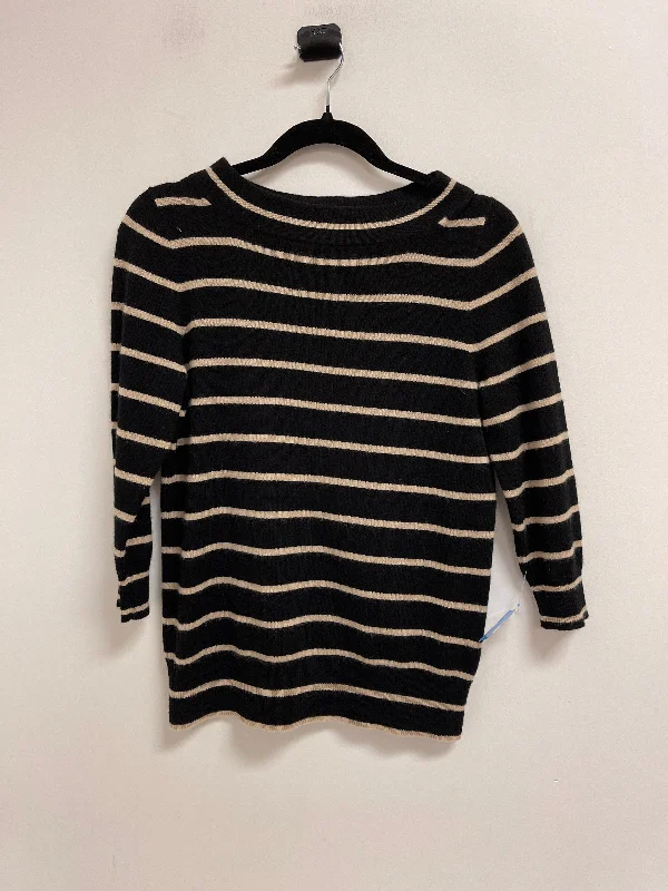 Travel women's sweaterSweater Cashmere By J. Crew In Black & Cream, Size: S