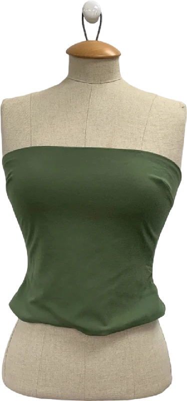 Asymmetric women's sweaterMistress Rocks Green Crepe Strapless Top UK S