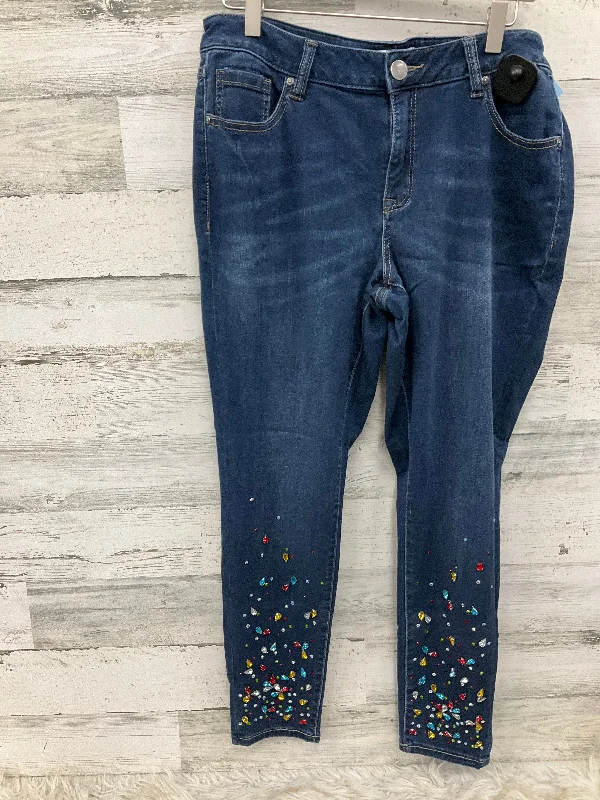 Custom-made jeans for women with personalized fits and unique designs.Jeans Straight By Lane Bryant In Blue, Size: 14