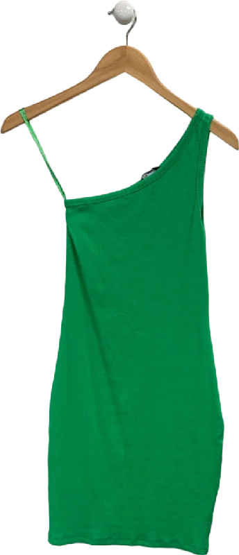 Luxury women's sweaterNew Look Green One Shoulder Rib UK 8