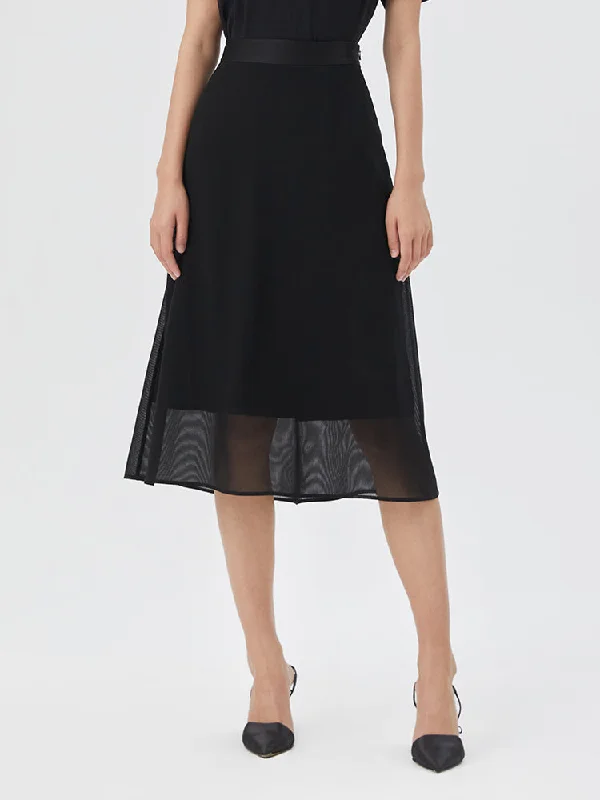 Sequined women's skirtsTriacetate Mesh A-Line Skirt