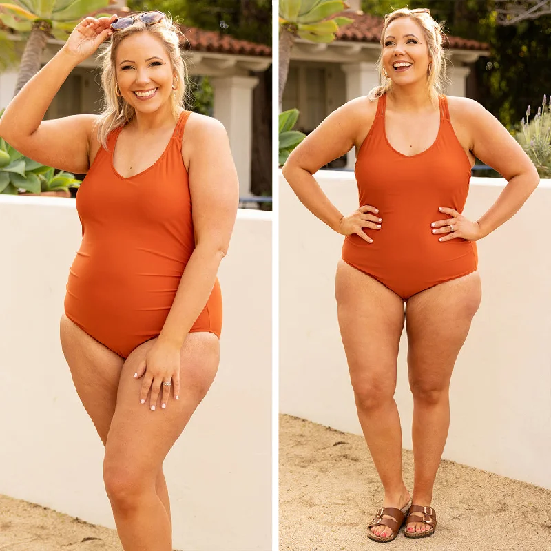 one-piece swimsuitMeet You At The Lake Swimsuit, Burnt Orange