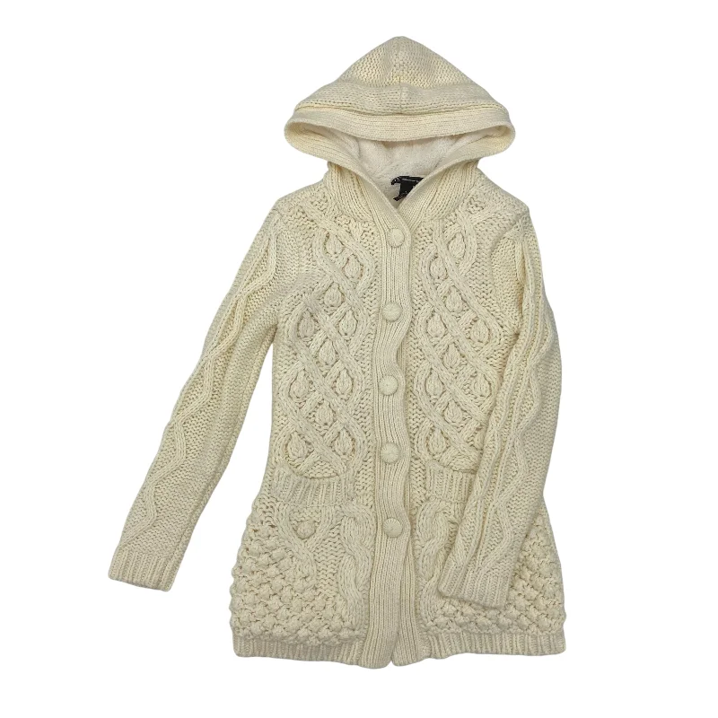 Zipper women's sweaterSweater Cardigan By International Concepts In Cream, Size:M