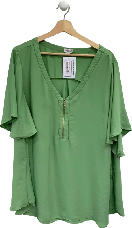 Pastel women's sweaterAvenue Green Flowy Top UK 22-24