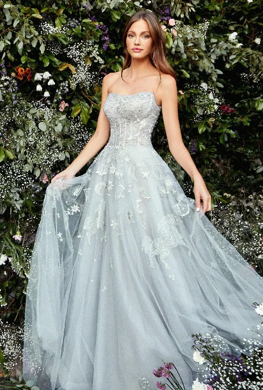 Vintage-inspired dresses for retro fashion loversAndrea & Leo A0890 Strapless A-Line Prom Gown