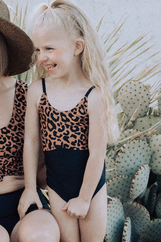 lace-up swimsuitThe Mini Sailor | Leopard Print | Final Sale