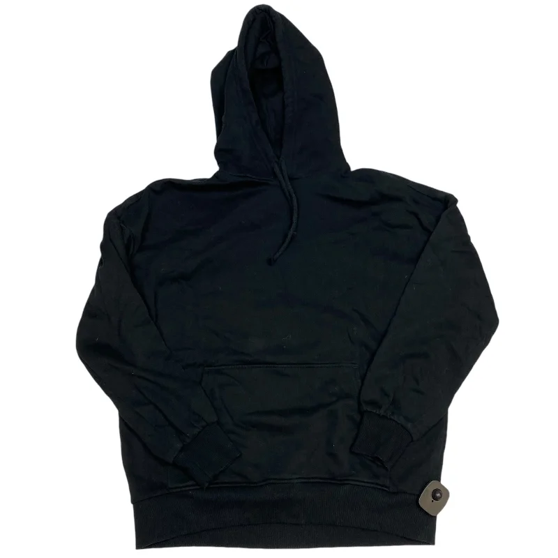 women's hooded pullovers with a matte finishSweatshirt Hoodie By Divided In Black, Size: S