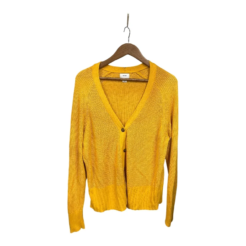 Chunky knit women's sweaterCardigan By Old Navy In Yellow, Size: Xl