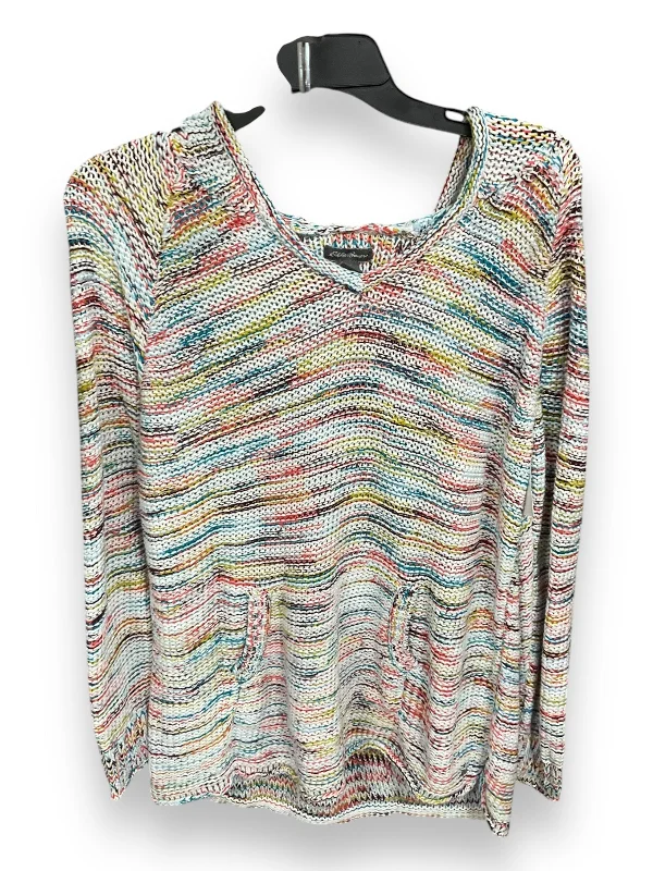 Cable-knit women's sweaterSweater By Eddie Bauer In Multi-colored, Size: Xl