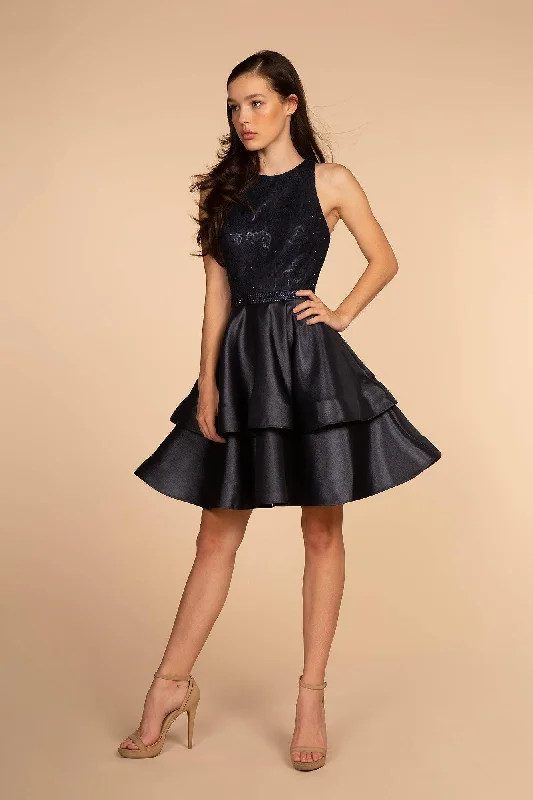 Wrap dresses for womenShort Homecoming Halter Satin Cocktail Dress