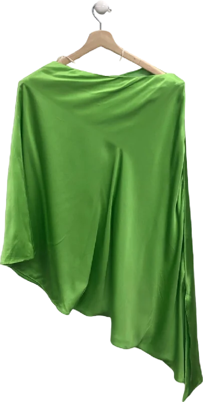 Striped women's sweaterBernadette Green Silk Cape Top  UK 6