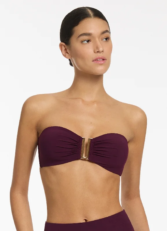 quick-drying swimsuitJetset Bandeau Bikini Top - Port