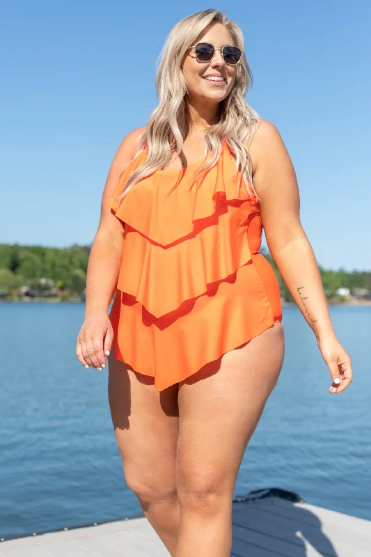 elegant swimsuitSummertime's Calling Swimsuit, Orange