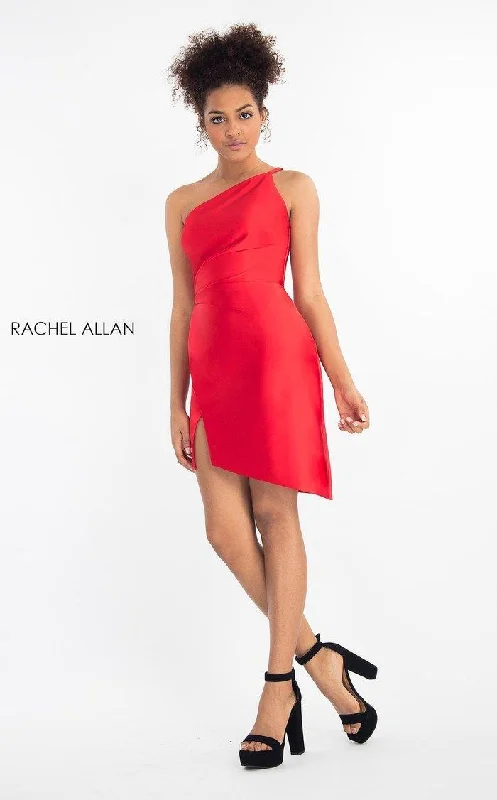 Handmade dresses for unique fashion statementsRachel Allan Short One Shoulder Formal Dress L1173