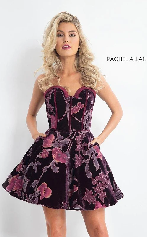 Evening gowns for formal eventsRachel Allan Short Velvet Homecoming Dress 4616