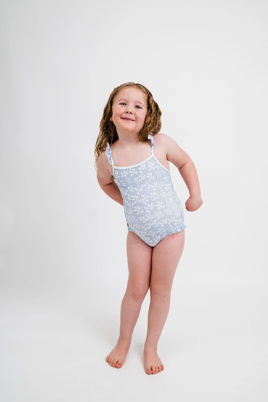 beach swimsuitThe Mini Daydreamer | Powder Blue Leaf