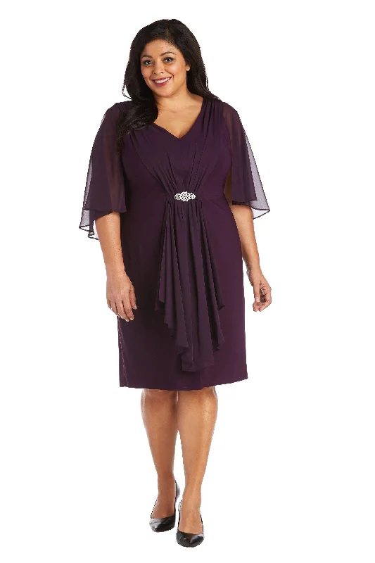 Bohemian women's dressesR&M Richards 7367W Short Plus Size Cocktail Dress