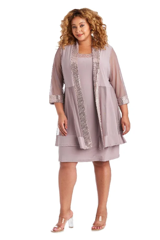 Batwing sleeve dresses for womenR&M Richards 5327W Short Plus Size Jacket Dress