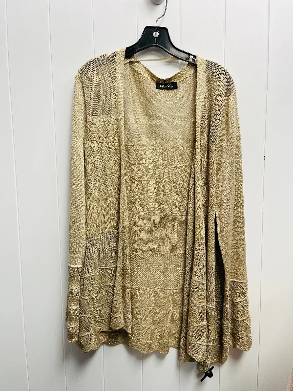 Abstract print women's sweaterSweater Cardigan By Melissa Paige In Gold, Size: M