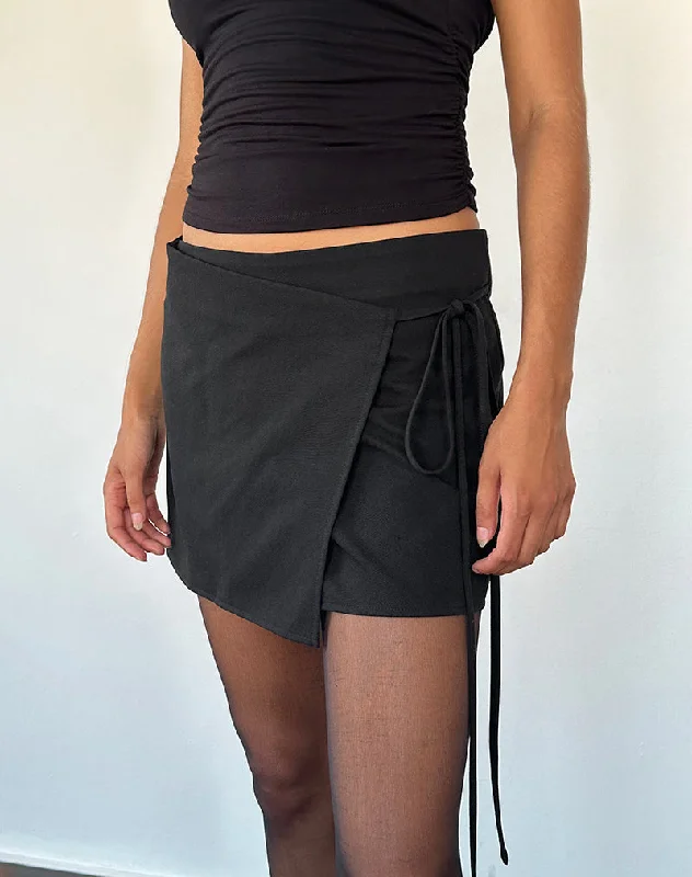 Breathable women's skirtsTanix Wrap Skirt in Tailoring Black