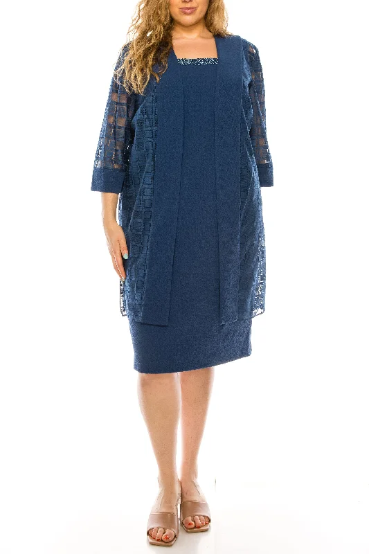 Sustainable dresses for eco-conscious womenMaya Brooke Plus Size Short Jacket Dress 29163