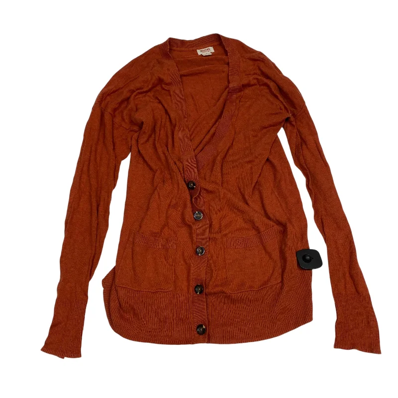 Layered women's sweaterCardigan By Mossimo In Orange, Size: M