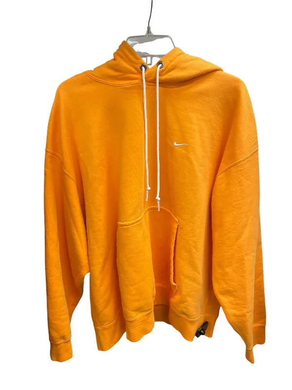 women's hooded pullovers with a asymmetrical hem for a trendy touchSweatshirt Hoodie By Nike Apparel In Orange, Size: Xl