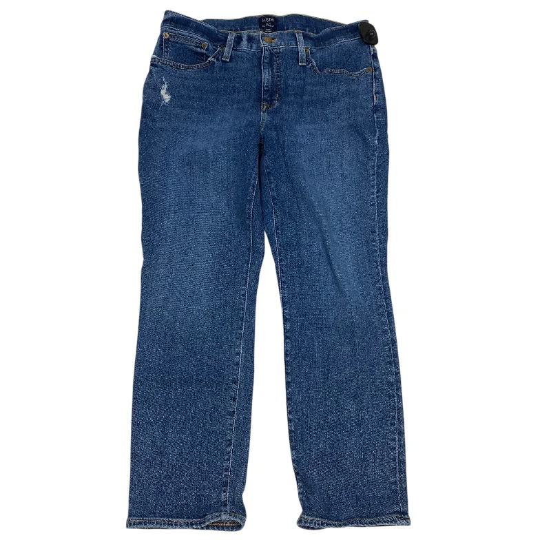 Jeans with a cropped length and rolled-up cuffs for a trendy lookJeans Boyfriend By J. Crew In Blue Denim, Size: 8p