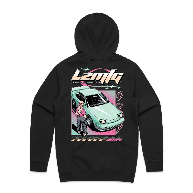 women's hooded tops with lace overlaysNeon Nights Hoodie