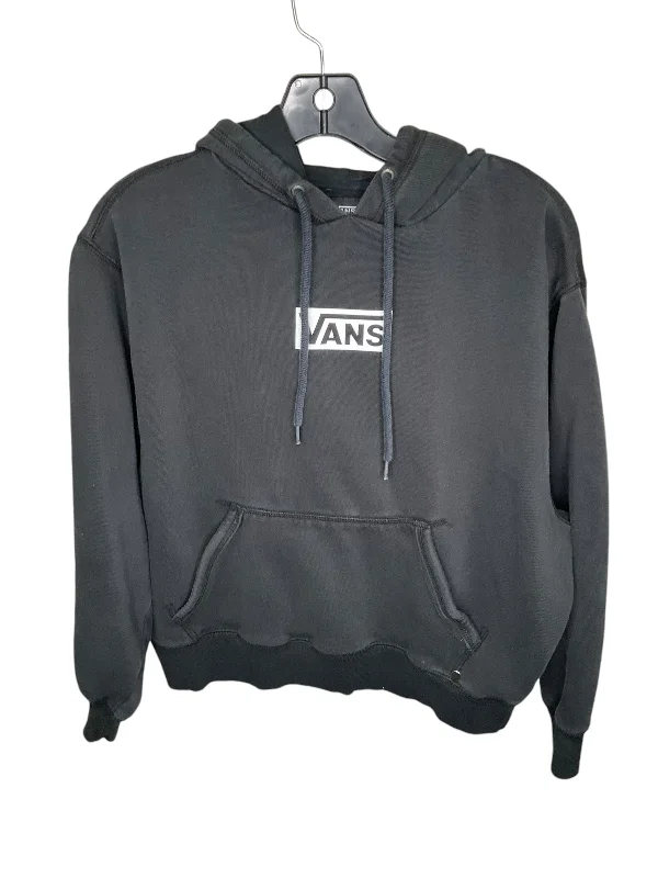 women's hooded tops with solid colorsSweatshirt Hoodie By Vans In Black, Size: S