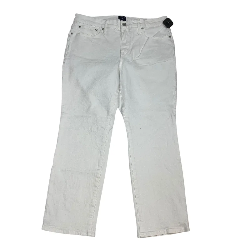 Jeans with a dark wash and subtle fading for a classic and timeless lookJeans Boyfriend By J. Crew In White Denim, Size: 8p