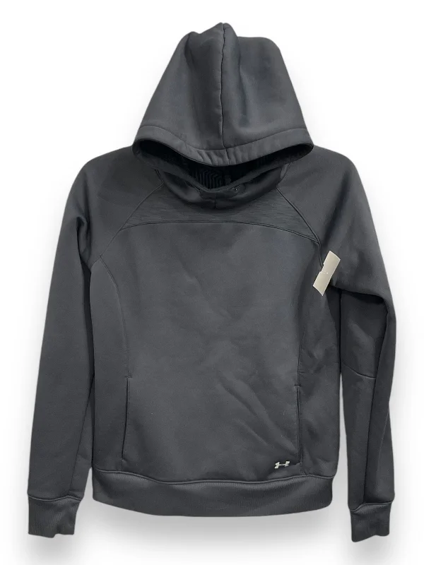 women's hooded sweatshirts with a shredded appearanceAthletic Sweatshirt Hoodie By Under Armour In Grey, Size: S