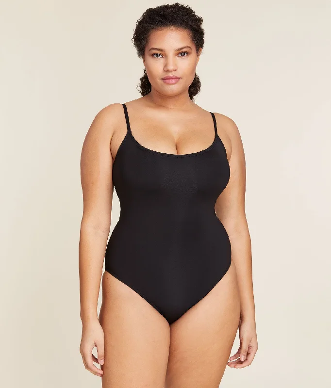 swimsuit for figure skating (on ice)The Amalfi One Piece - Flat - Black - Classic - Full Coverage