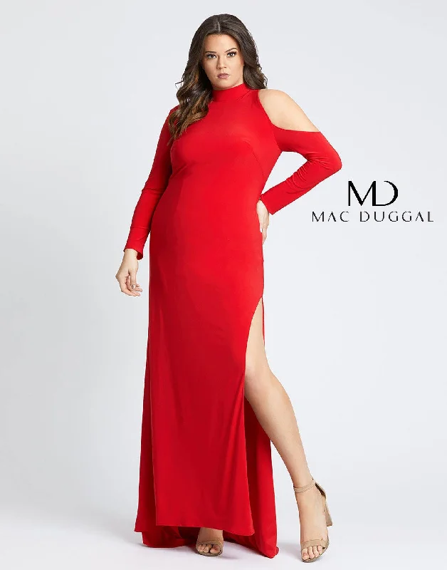 Vintage-inspired dresses for retro fashion loversMac Duggal 55288 Long Formal Plus Size Fitted Dress Sale