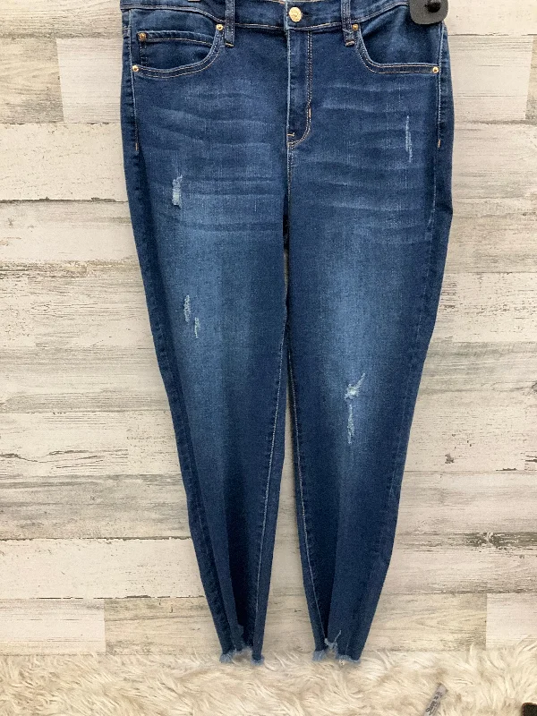 Jeans with a classic blue denim hue for timeless styleJeans Skinny By Nicole By Nicole Miller In Blue Denim, Size: 12