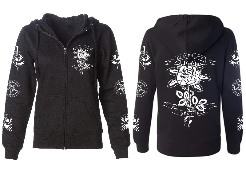 stylish women's hoodiesBlasphemy Is Beautiful - Women's Zip Up