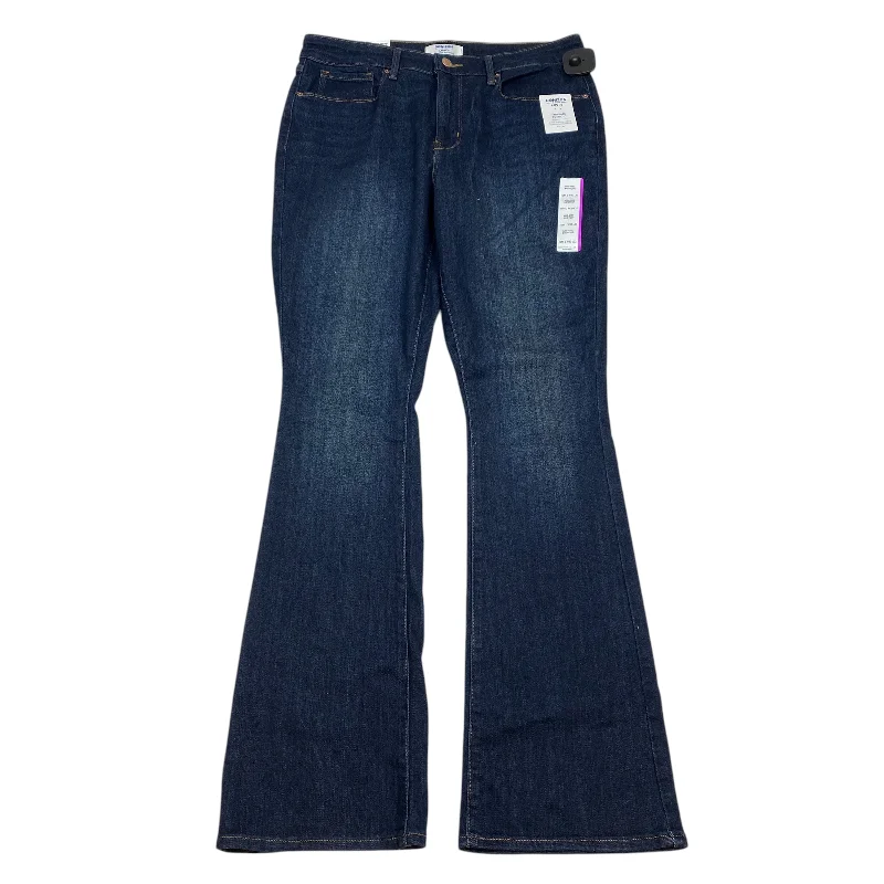 Jeans with a cropped length and distressed finish for a trendy and casual appearanceJeans Boot Cut By Denizen By Levis In Blue Denim, Size: 10