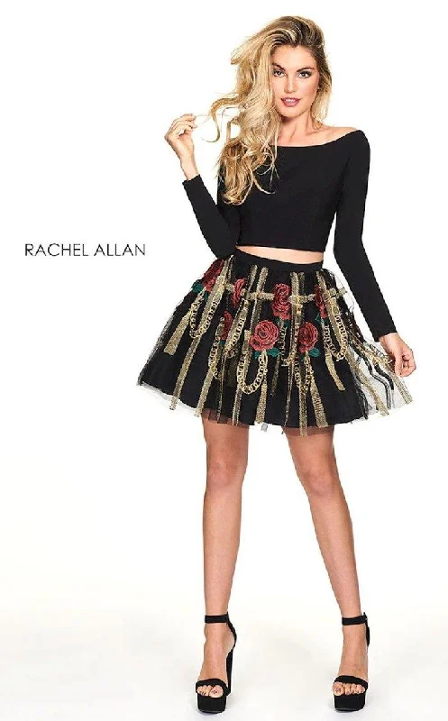 Godet dresses for womenRachel Allan Two Piece Homecoming Short Dress 4663