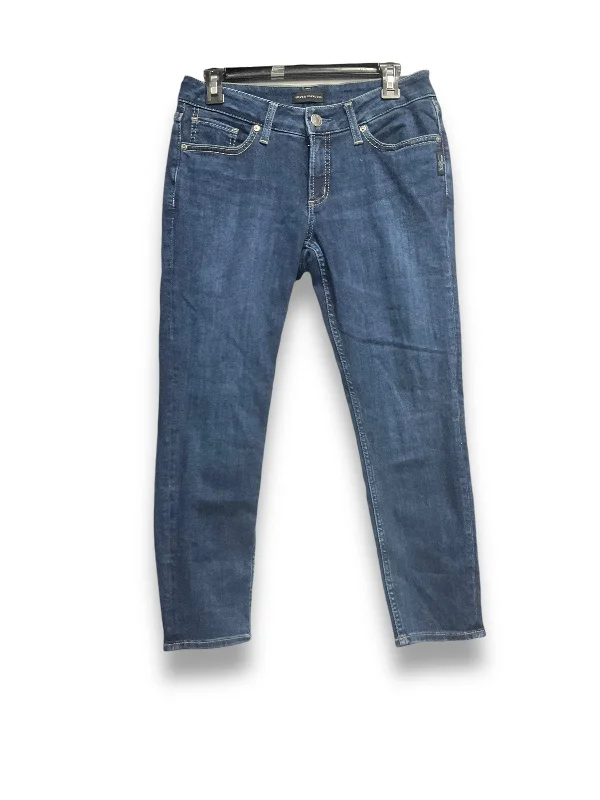 Jeans with reinforced stitching at the stress pointsJeans Skinny By Silver In Blue Denim, Size: 6