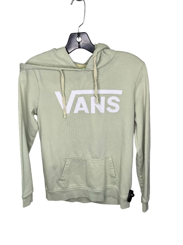 women's hooded tops for athletic wearSweatshirt Hoodie By Vans In Green, Size: Xs