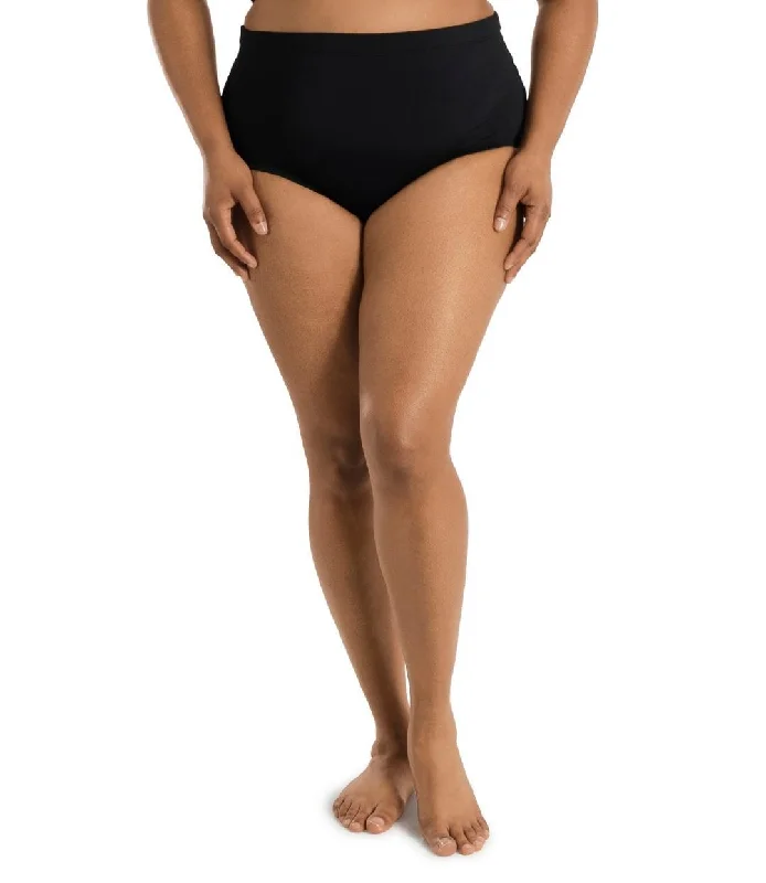 mixed-material swimsuitAquaSport Swim Brief Black