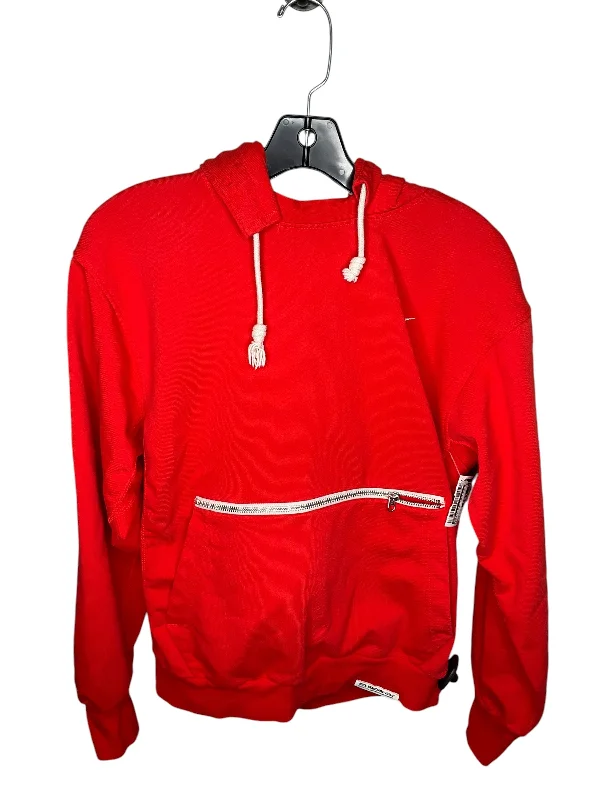 women's hooded pullovers with embroidered logosAthletic Sweatshirt Hoodie By Nike In Red, Size: S