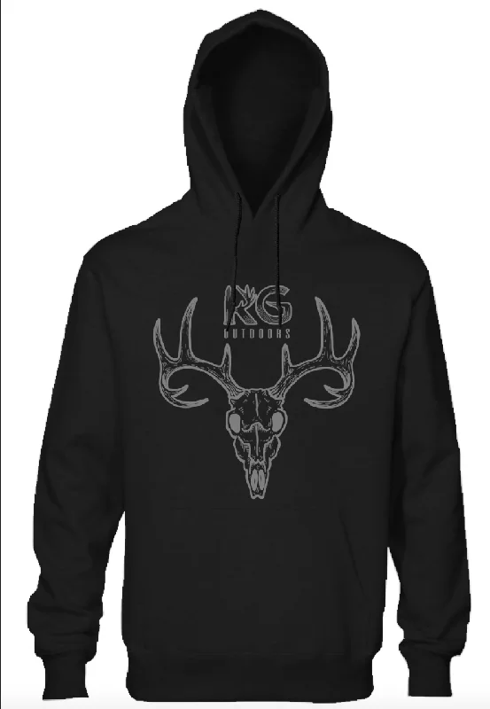 women's hooded tops with a glossy sheenBlack Deadhead Fleece Hoodie