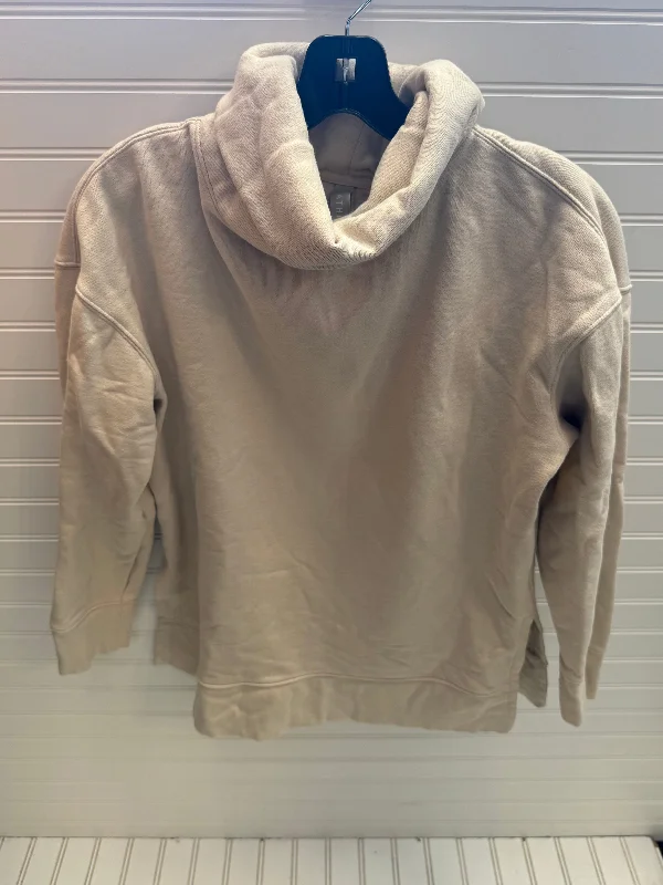 women's hooded sweatshirts with ribbed waistbandsSweatshirt Collar By Athleta In Beige, Size: S