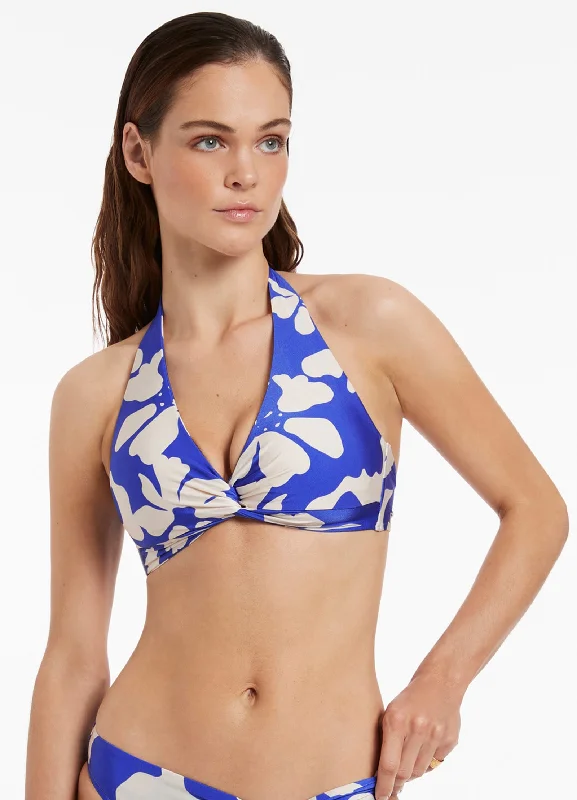 UV-protective swimsuitEmporio D-DD Twist Front Top - Sapphire