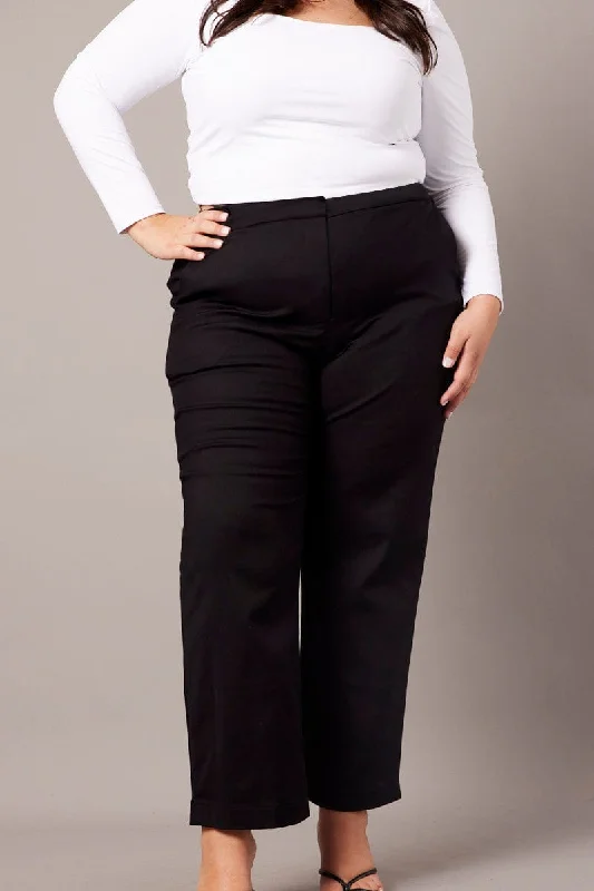 High-waisted women's jeansBlack Slim Pants High Rise