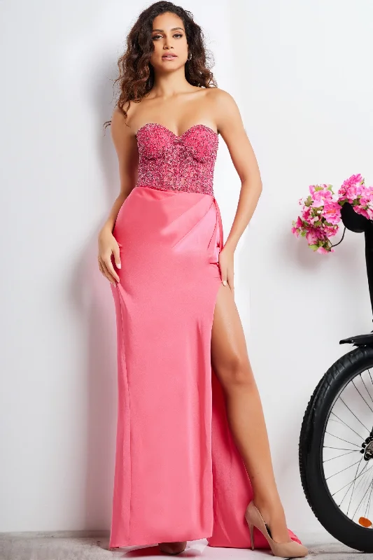 Statement dresses for making a fashion statementJovani 26165 Strapless Embellished Prom Dress